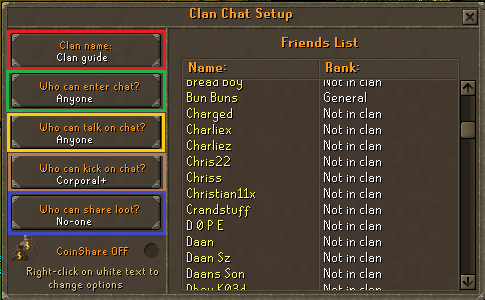 The ranks of the Clans